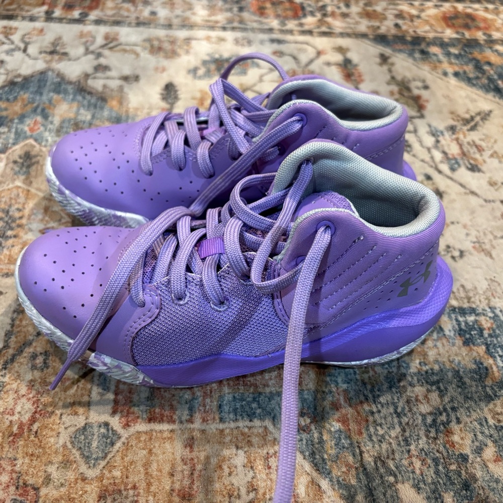 Under Armour Kids Lavender High-Top Sneakers